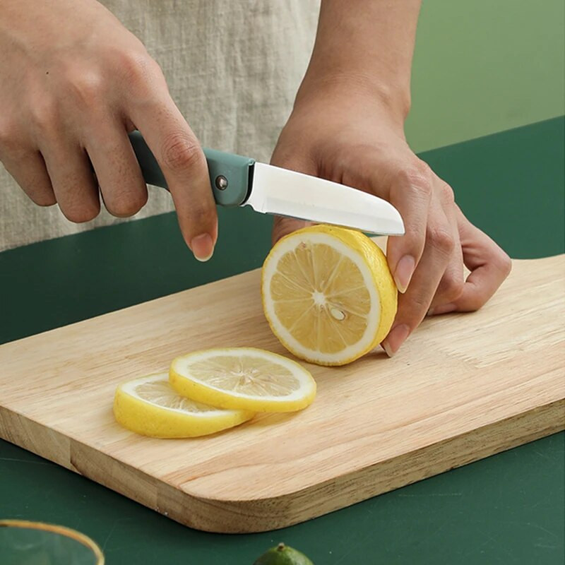 2 σε 1 Πολυλειτουργικό ανοξείδωτο ανοξείδωτο ατσάλι Ανοιχτήρι Πτυσσόμενο μαχαίρι κοπής πατάτας Πιρούνι Camping Bento Kitchen Gadget