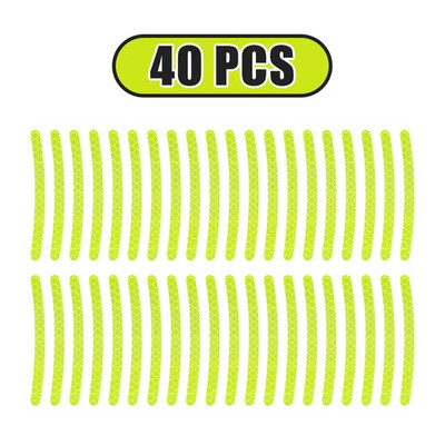 20/40/60 db autókerékagy matrica, erősen fényvisszaverő csíkos szalag motoros autókhoz éjszakai vezetésbiztonsági világító univerzális matrica