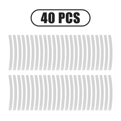 20/40/60 db autókerékagy matrica, erősen fényvisszaverő csíkos szalag motoros autókhoz éjszakai vezetésbiztonsági világító univerzális matrica