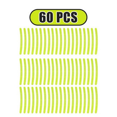 20/40/60 db autókerékagy matrica, erősen fényvisszaverő csíkos szalag motoros autókhoz éjszakai vezetésbiztonsági világító univerzális matrica