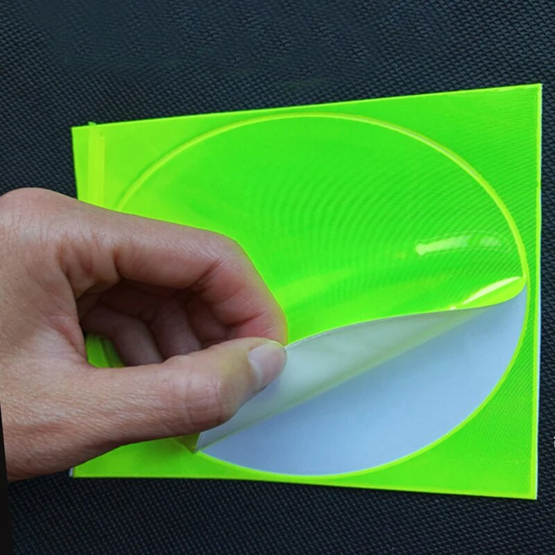 Vicces, mosolygós arcú fényvisszaverő matrica kerékpár kerékpár robogó matrica éjszakai lovaglás matrica útbiztonsági matrica