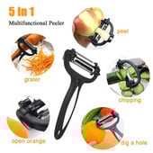 Περιστροφική πολυλειτουργική κουζίνα 360 μοιρών Μίνι αποφλοιωτής λαχανικών Πλάνης καρότων φρούτων Τρίφτης κόφτης κοπής 4 χρωμάτων