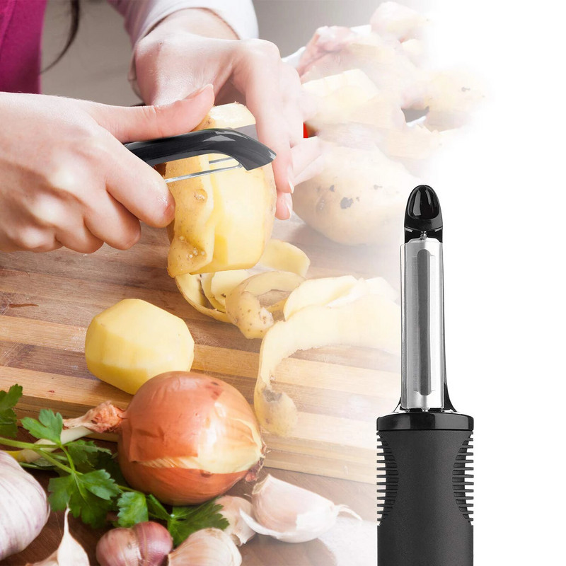 Cuțit de curățat cartofi, legume, cartofi, fructe, cuțit, perfect pentru curățarea legumelor, fructe (mâner anti-alunecare) aderență bună