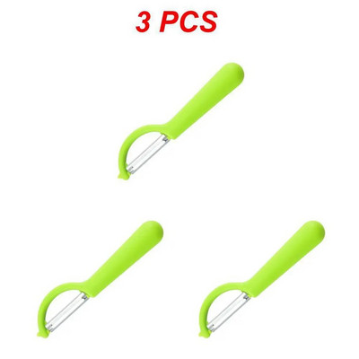 1/2/3 DB rozsdamentes acél hámozó kés gyümölcs zöldség burgonya hámozó kés szilikon nyelű háztartási többfunkciós hámozó