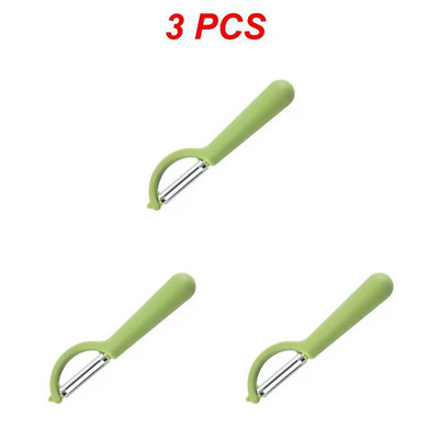 1/2/3 DB rozsdamentes acél hámozó kés gyümölcs zöldség burgonya hámozó kés szilikon nyelű háztartási többfunkciós hámozó