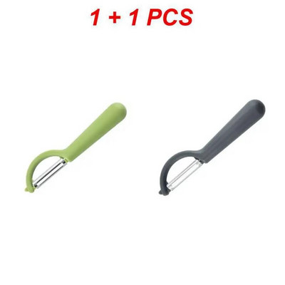 1/2/3 DB rozsdamentes acél hámozó kés gyümölcs zöldség burgonya hámozó kés szilikon nyelű háztartási többfunkciós hámozó