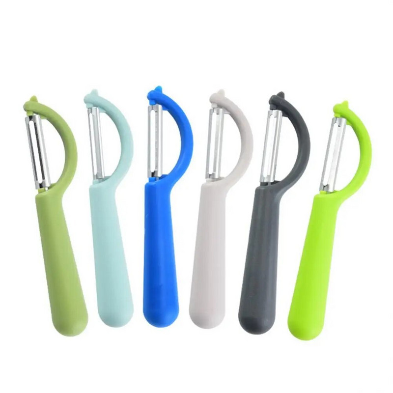 1/2/3 DB rozsdamentes acél hámozó kés gyümölcs zöldség burgonya hámozó kés szilikon nyelű háztartási többfunkciós hámozó