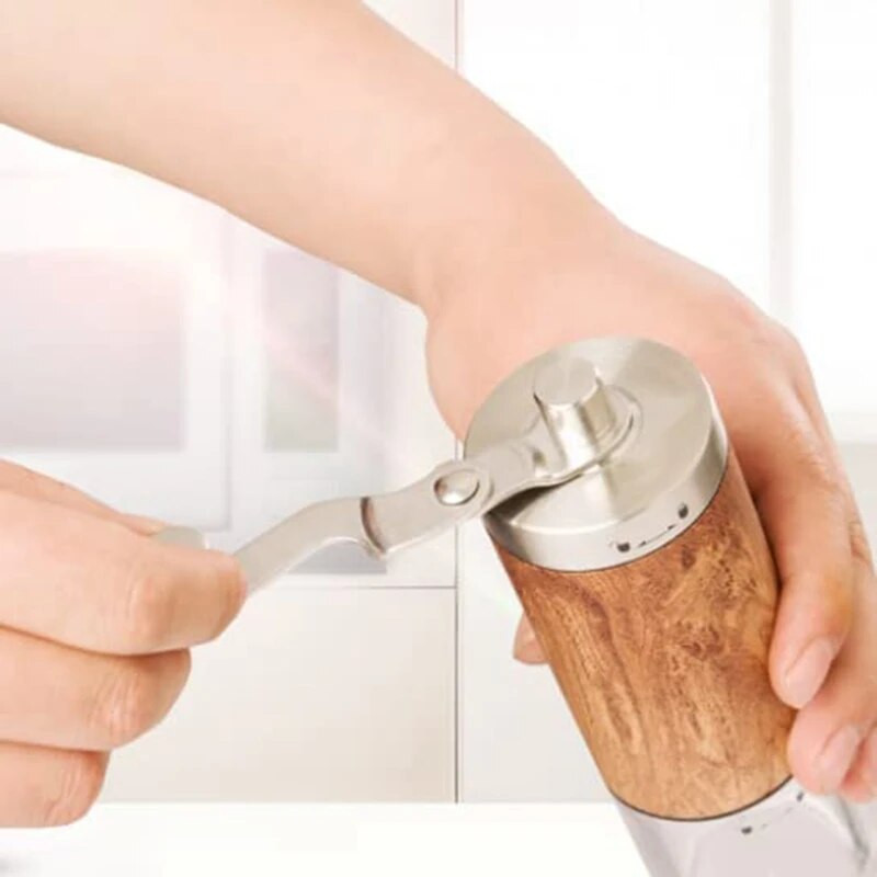 Rankinis kavos malūnėlis reguliuojamas keraminis kūginis malūnėlis, grūdų rankinis kavos malūnėlis, skirtas kelionėms, stovyklavimui ir kt