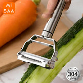 Nerūdijančio plieno skustukas vaisiams daržovėms melionams bulvėms morkoms agurkams daugiafunkciniam trintuvui Julienne skustukas griežinėlis Buitinis įrankis