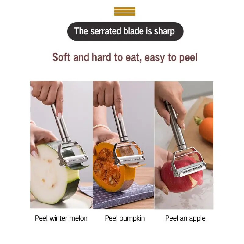 Nerūdijančio plieno skustukas vaisiams daržovėms melionams bulvėms morkoms agurkams daugiafunkciniam trintuvui Julienne skustukas griežinėlis Buitinis įrankis