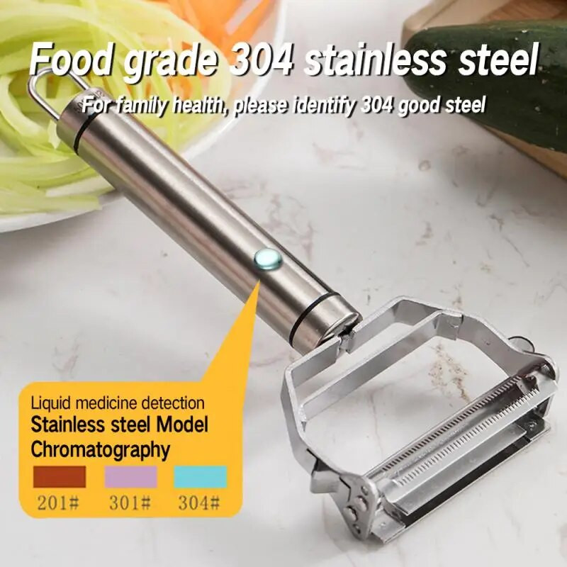 Nerūdijančio plieno skustukas vaisiams daržovėms melionams bulvėms morkoms agurkams daugiafunkciniam trintuvui Julienne skustukas griežinėlis Buitinis įrankis