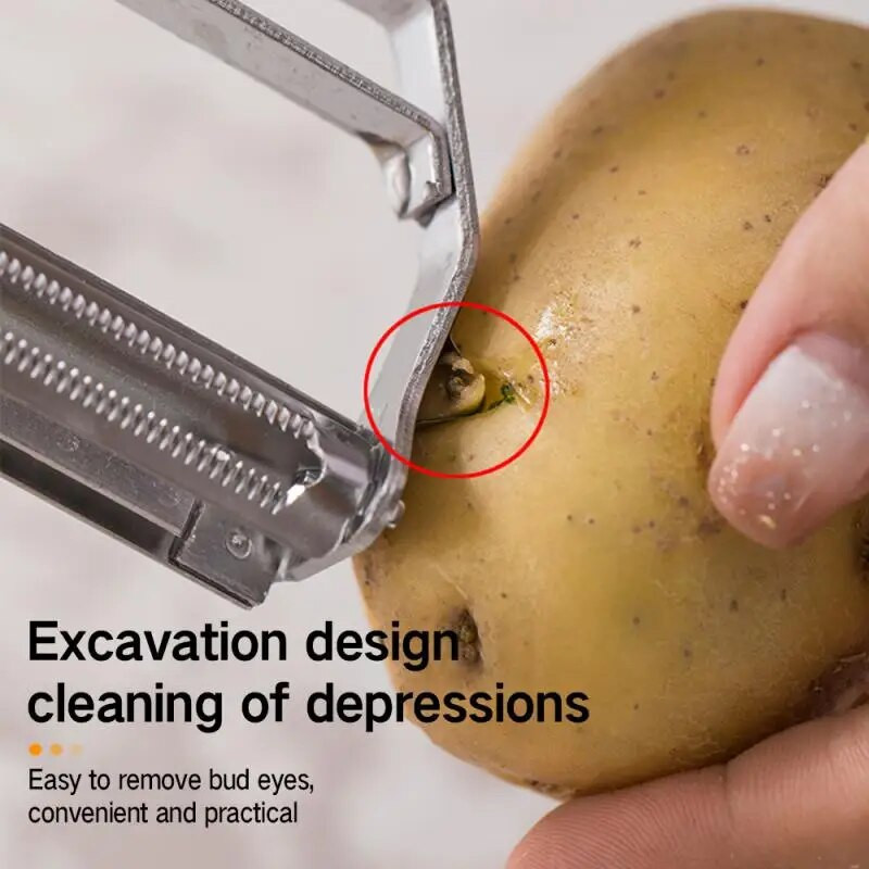 Nerūdijančio plieno skustukas vaisiams daržovėms melionams bulvėms morkoms agurkams daugiafunkciniam trintuvui Julienne skustukas griežinėlis Buitinis įrankis