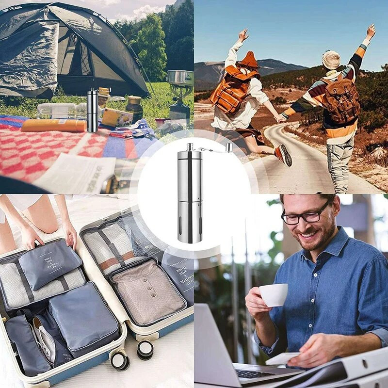 Ručni mlinac za kavu Ručni mlinac za kavu Trokutasti mlin od nehrđajućeg čelika sa sklopivom ručkom Ručni mlinac za kavu