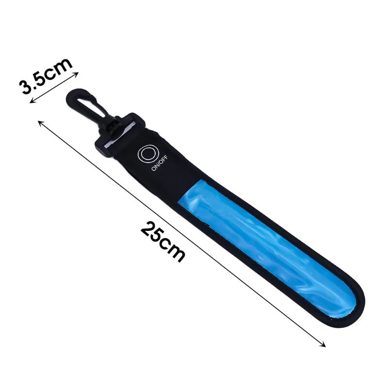 Светодиодна светлина Светлоотразителна лента за колан Спортна безопасност Светлоотразителна каишка Висулка Консумативи на открито Светлоотразителна защитна висулка Каишка за чанта