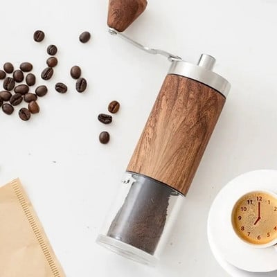 Ръчна преносима кафемелачка кафемелачка от неръждаема стомана ръчна мелница кафе машина малка домакинска