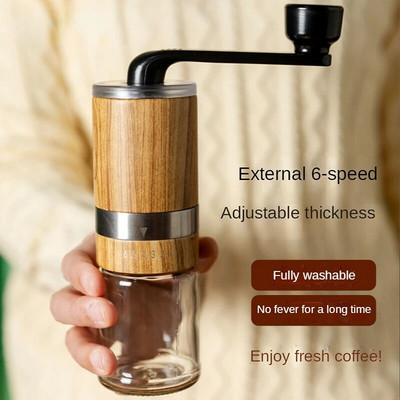 Rokas pārnēsājamas kafijas dzirnaviņas kafijas dzirnaviņas nerūsējošā tērauda rokas dzirnaviņas kafijas automāts maza mājsaimniecība