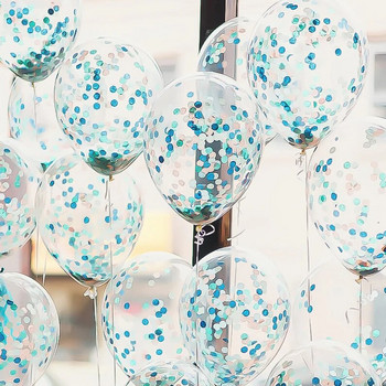 5/10/20 τμχ Gold Confetti Latex Balloons Glitter Clear Clear Transparent Helium Balloon Wedding Baby Shower Διακοσμήσεις για πάρτι γενεθλίων