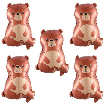 2/3/5 бр. балони горска мечка кафява мечка животно фолиеви балони за рожден ден на тема джунгла сафари парти декорации за парти
