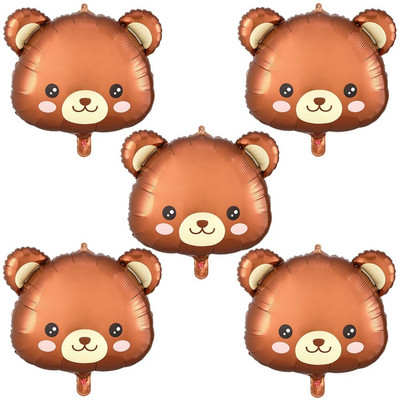 Baloni od 2/3/5 kom šumskog medvjeda Baloni od folije sa životinjskim medvjedom za džunglu Safari Dekoracije za rođendanske zabave.