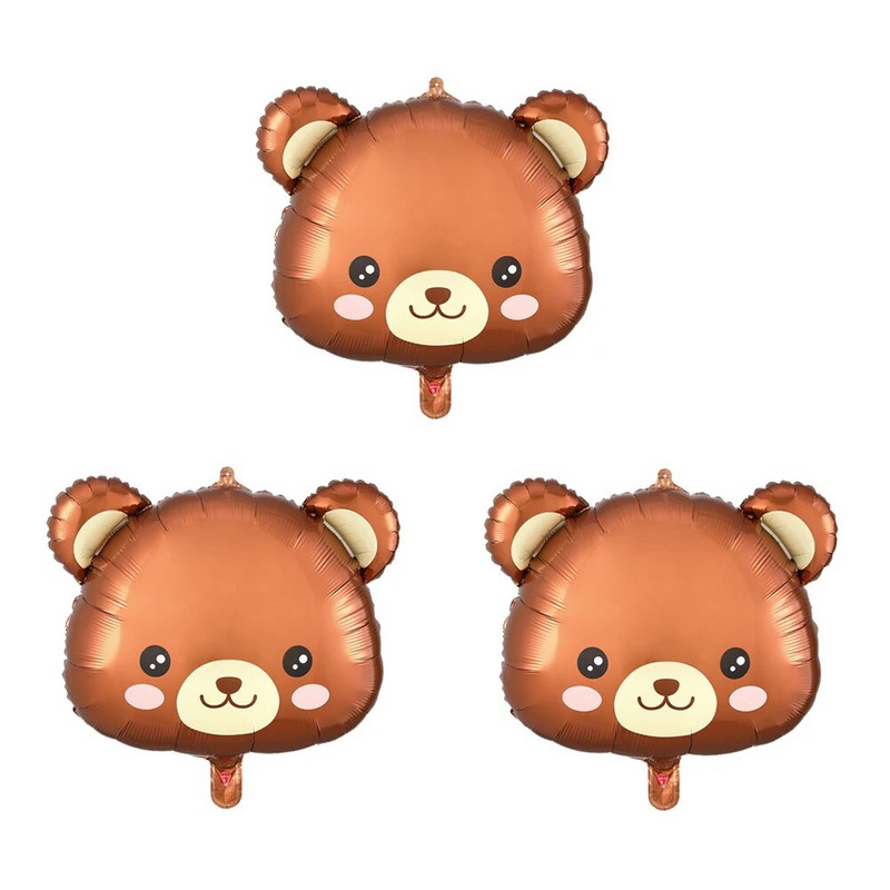 Baloni od 2/3/5 kom šumskog medvjeda Baloni od folije sa životinjskim medvjedom za džunglu Safari Dekoracije za rođendanske zabave.