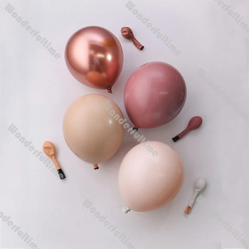 5/10/12/18 ιντσών Διακόσμηση με διπλά μπαλόνια Διπλό ρουζ Γυμνό Dusty Pink Rose Gold Balloon Garland Arch Kit DIY Baby Shower Decor
