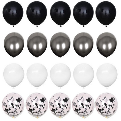 20 бр. Хромирани розово златни конфети латексови балони Честит рожден ден Декорации за парти Деца Възрастни Момиче Момче Baby Shower Сватбени принадлежности