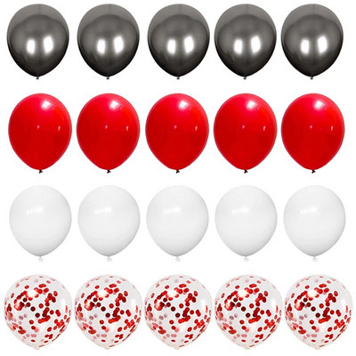 20 бр. Хромирани розово златни конфети латексови балони Честит рожден ден Декорации за парти Деца Възрастни Момиче Момче Baby Shower Сватбени принадлежности