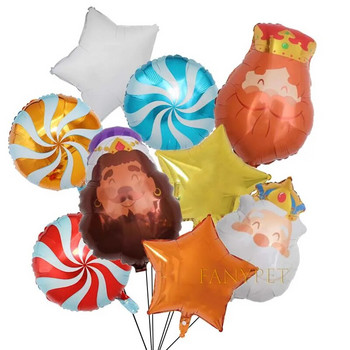 9 бр./компл. king cartoon фолио алуминиеви балони бонбони звезда балон за детски играчки парти за рожден ден supplice Baby Shower декорации