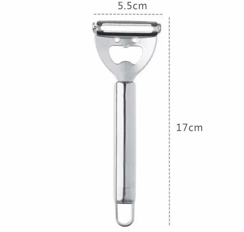 nerūdijančio plieno vaisių lupimo peilis obuolių obliavimo staklės bulvių skustukas virtuvės įrankiai daržovės melionų grandymo plokštumos butelių atidarytuvas