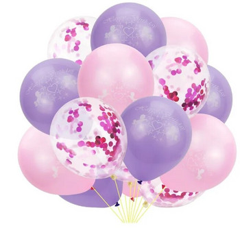 1 комплект балони за парти на тема еднорог Облачни балони от фолио Момичета 1-годишен еднорог Декорации за парти за рожден ден Baby Shower Balls