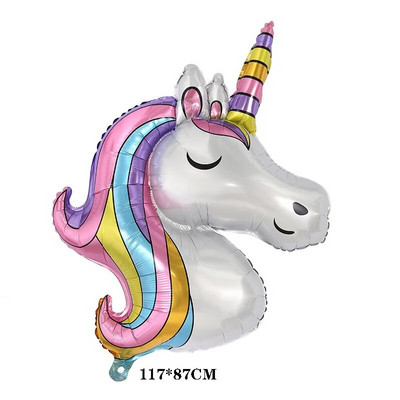 1 set de baloane tematice pentru petrecere cu unicorn Baloane din folie de nor pentru fete de 1 an Decoratiuni pentru petrecerea de aniversare cu unicorn Mingi pentru baby shower