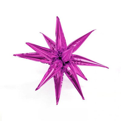 12Pcs 3D stojeća eksplozija Star baloni Božićni ukrasi Zvjezdani kap vode Konus Balon od folije Rođendanski dekor za vjenčanje