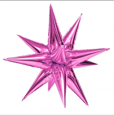 12Pcs 3D stojeća eksplozija Star baloni Božićni ukrasi Zvjezdani kap vode Konus Balon od folije Rođendanski dekor za vjenčanje