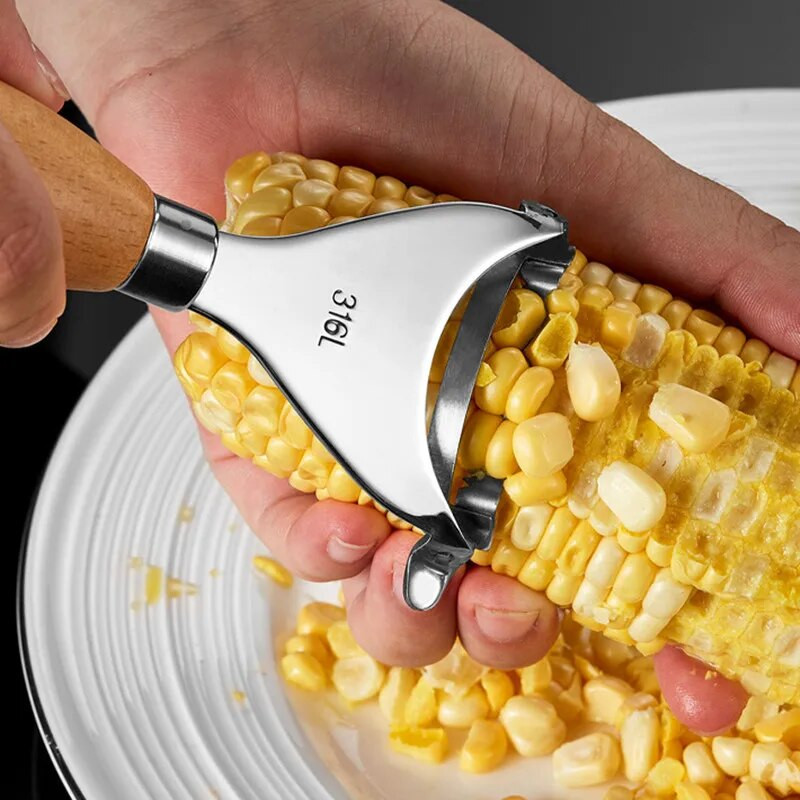 Белачка за зеленчуци от неръждаема стомана 316 Мешници за царевица Плодове Кухненски робот Резачка Резачка Ножове за белене Кухненски инструменти Джаджа