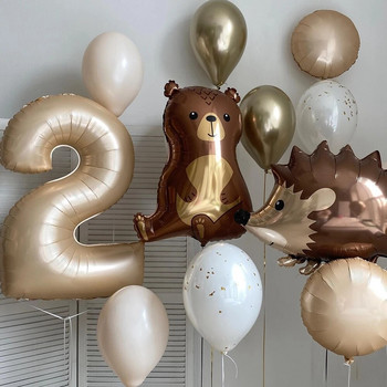 1 комплект балони с принт на сладко мече 12-инчов латексов балон с кафява мечка Baby Shower Момче Момиче Декорации за рожден ден Анимационен балон с мече