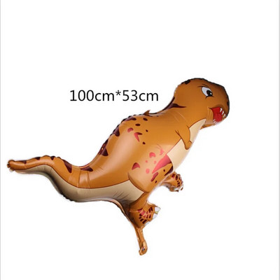 1 vnt 4D vaikščiojantis dinozaurų folija balionas berniukas gyvūnas vaikams dinozaurų gimtadienio miško vakarėlio puošmena