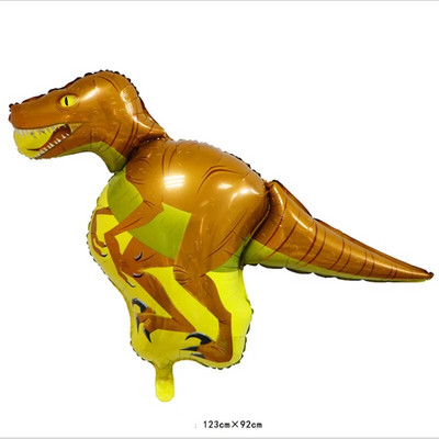 1 vnt 4D vaikščiojantis dinozaurų folija balionas berniukas gyvūnas vaikams dinozaurų gimtadienio miško vakarėlio puošmena