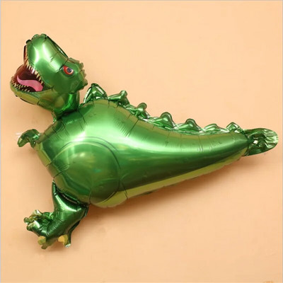 1 vnt 4D vaikščiojantis dinozaurų folija balionas berniukas gyvūnas vaikams dinozaurų gimtadienio miško vakarėlio puošmena