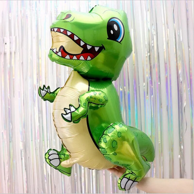 1 vnt 4D vaikščiojantis dinozaurų folija balionas berniukas gyvūnas vaikams dinozaurų gimtadienio miško vakarėlio puošmena