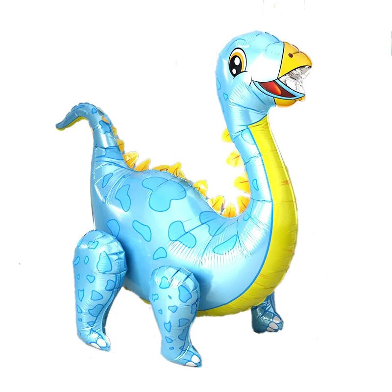 1 vnt 4D vaikščiojantis dinozaurų folija balionas berniukas gyvūnas vaikams dinozaurų gimtadienio miško vakarėlio puošmena