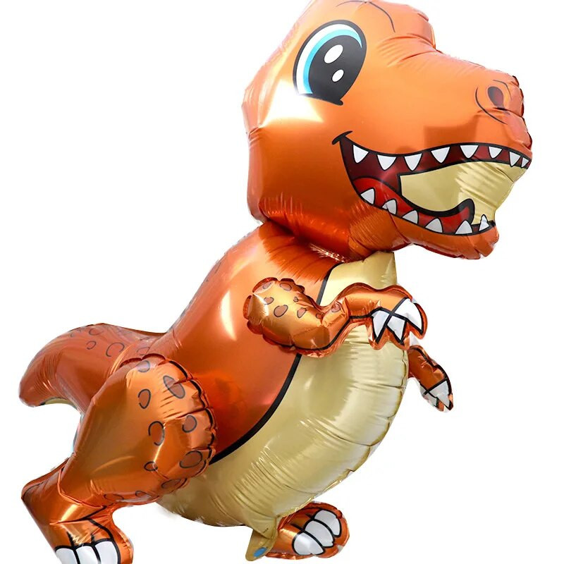 1 vnt 4D vaikščiojantis dinozaurų folija balionas berniukas gyvūnas vaikams dinozaurų gimtadienio miško vakarėlio puošmena