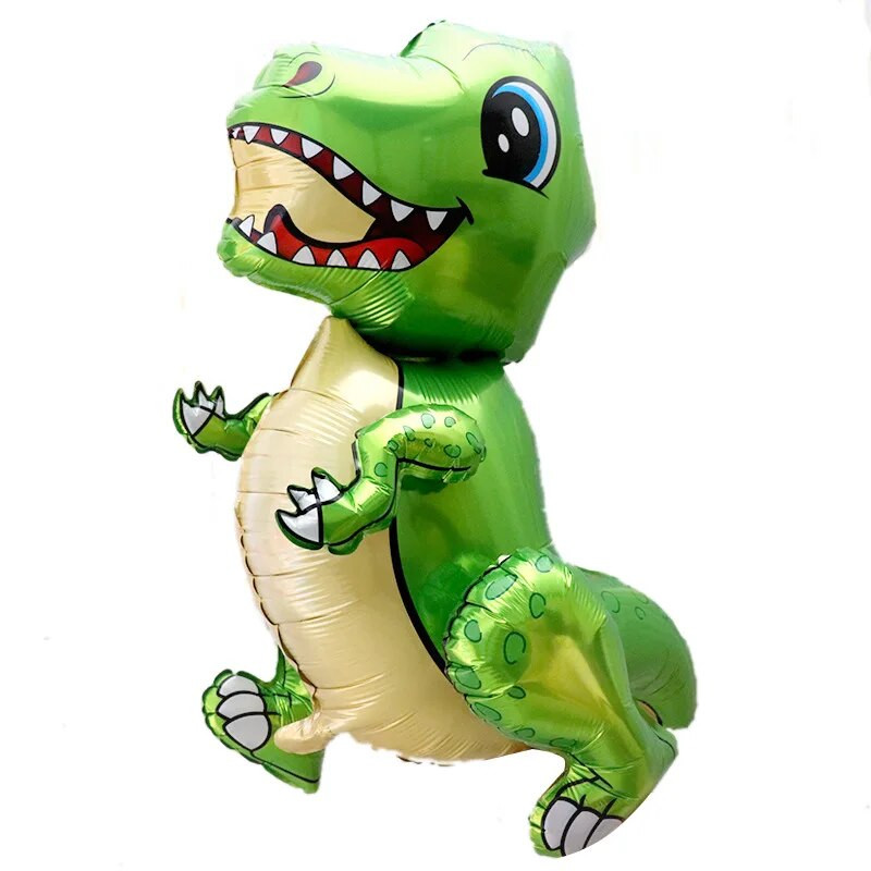 1 vnt 4D vaikščiojantis dinozaurų folija balionas berniukas gyvūnas vaikams dinozaurų gimtadienio miško vakarėlio puošmena