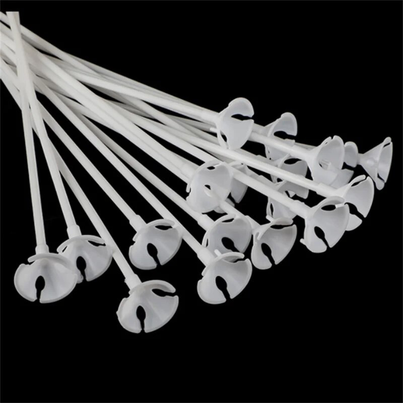 30/50/100 vnt. 28 cm balto baliono stulpelio tempimo baliono segtukas Baliono puodelis Strypų priedai Festivalio vakarėlio dekoravimas