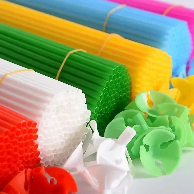 20 bucăți 27 cm latex balon stick multicolor plastic Macaron suport pentru baloane cești pentru nuntă, ziua de naștere, accesorii decor