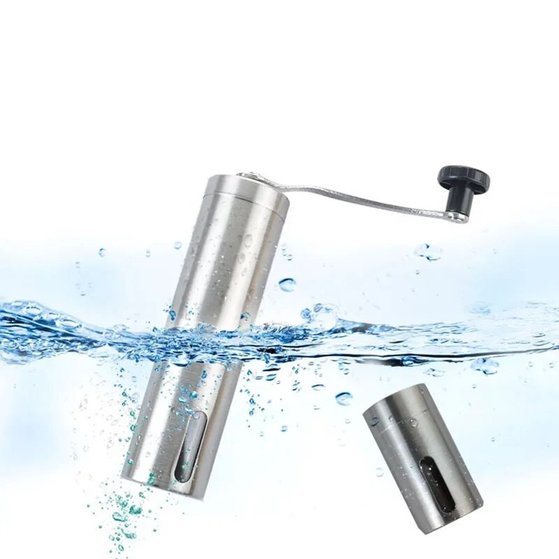 Nešiojamas rankinis nerūdijančio plieno kavos pupelių malūnėlis Rankinis kavos malūnėlis Kavos indų malūnėlis Virtuvės įrankis Kavos priedai