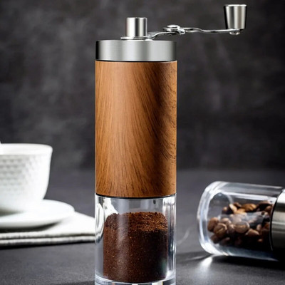 Rasnita pentru boabe de cafea Rasnita de cafea portabila din boabe de lemn din inox