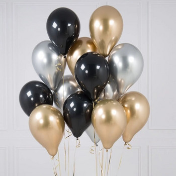 1 комплект кула от златни черни балони с фолиен балон с черни числа 1-9 за мъже 30 40 50 60 Декорации за рожден ден Подаръци Направи си сам