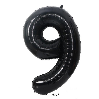1 комплект кула от златни черни балони с фолиен балон с черни числа 1-9 за мъже 30 40 50 60 Декорации за рожден ден Подаръци Направи си сам