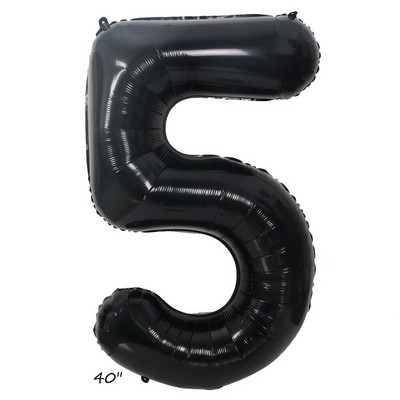 1 комплект кула от златни черни балони с фолиен балон с черни числа 1-9 за мъже 30 40 50 60 Декорации за рожден ден Подаръци Направи си сам