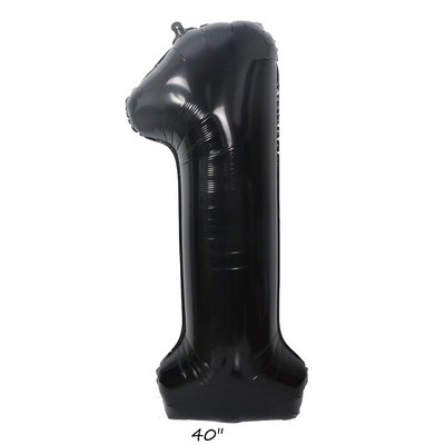 1 комплект кула от златни черни балони с фолиен балон с черни числа 1-9 за мъже 30 40 50 60 Декорации за рожден ден Подаръци Направи си сам